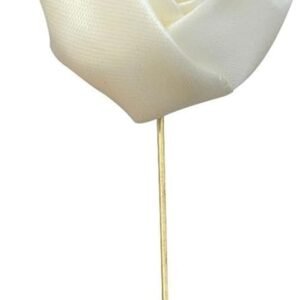 Gentleman's Suit Flower Brooch Handmade Lapel Pin Boutonniere Stick Corsage Accessory Multicolor Rose Satin Tuxedo Groom Wedding Banquet Party