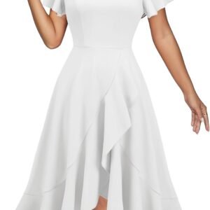 DRESSTELLS Women's Cocktail Dresses, Formal Wedding Guest High Low Graduation Party Evening Prom Dress 2025