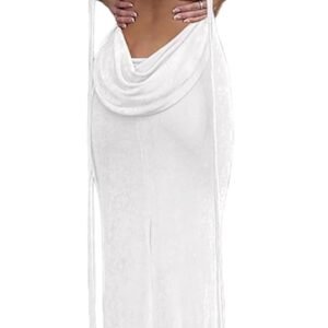 Womens 2025 Summer Backless Bodycon Maxi Dress Spaghetti Strap Halter Formal Cocktail Dresses Wedding Guest