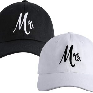 Matching Mr. & Mrs. Baseball Caps, Bridal Gift, Newlywed Honeymoon Wedding Gift