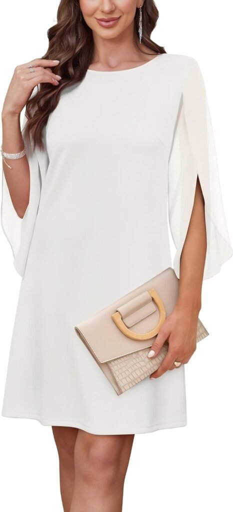 Womens Cocktail Dresses Flutter Sleeve Formal Dresse Wedding Guest Dresses for Women 2025 Trendy