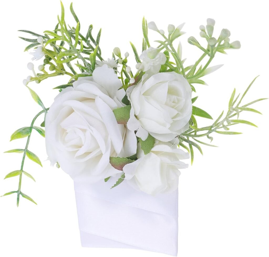 Zerodeko Artificial Flower Corsage for Weddings Groomsmen and Formal Events Lightweight Design for and Neat Appearance