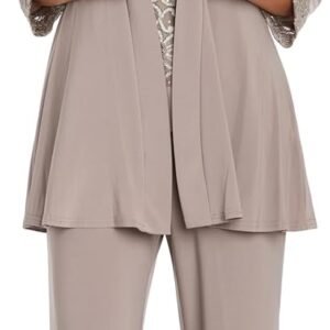 R&M Richards Women's 2 Piece Floral Lace Pantsuit
