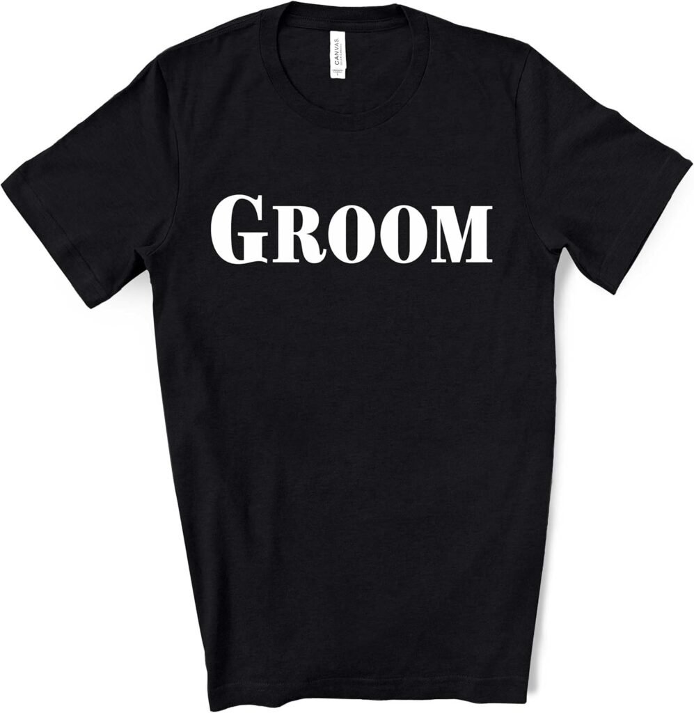 Blue Sand Textiles Groom Shirt. Bachelor Party Shirts for Men. Matching Bride and Groom's Tshirts for Couples.