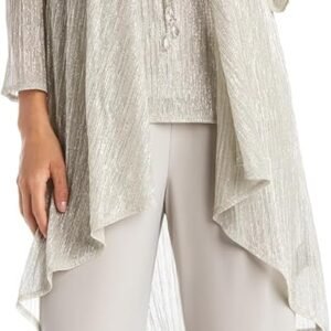 R&M Richards Womens 3PC Pants Open-Front Blazer